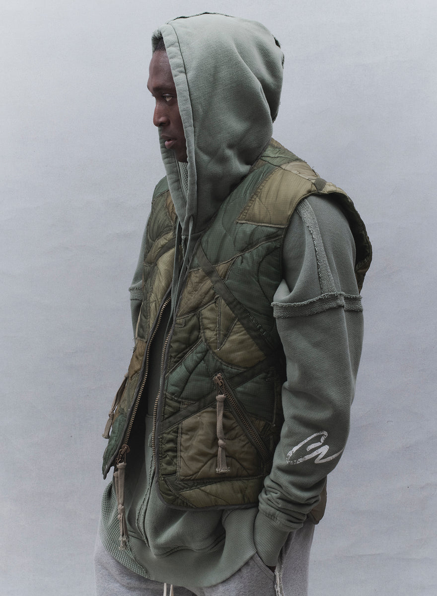 L'Appartement  【GERRY/ジェリー】DOWN VEST Gerry Women's Reversible Hooded Down Vest (Small, Olive/Camo