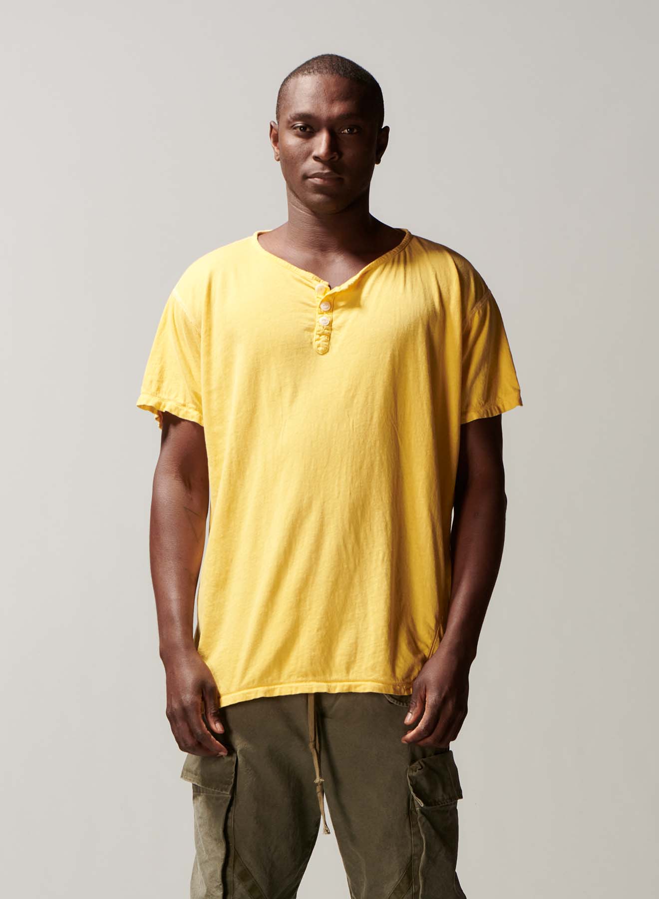 Mustard short sleeve shirt deals