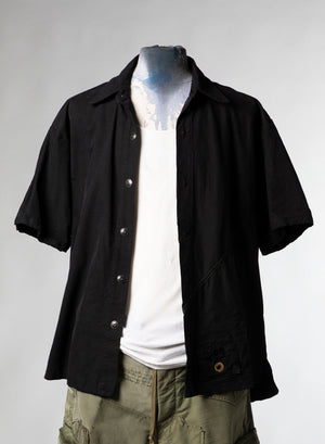Greg Lauren Souvenir Boxy Studio button-up shirt - Black