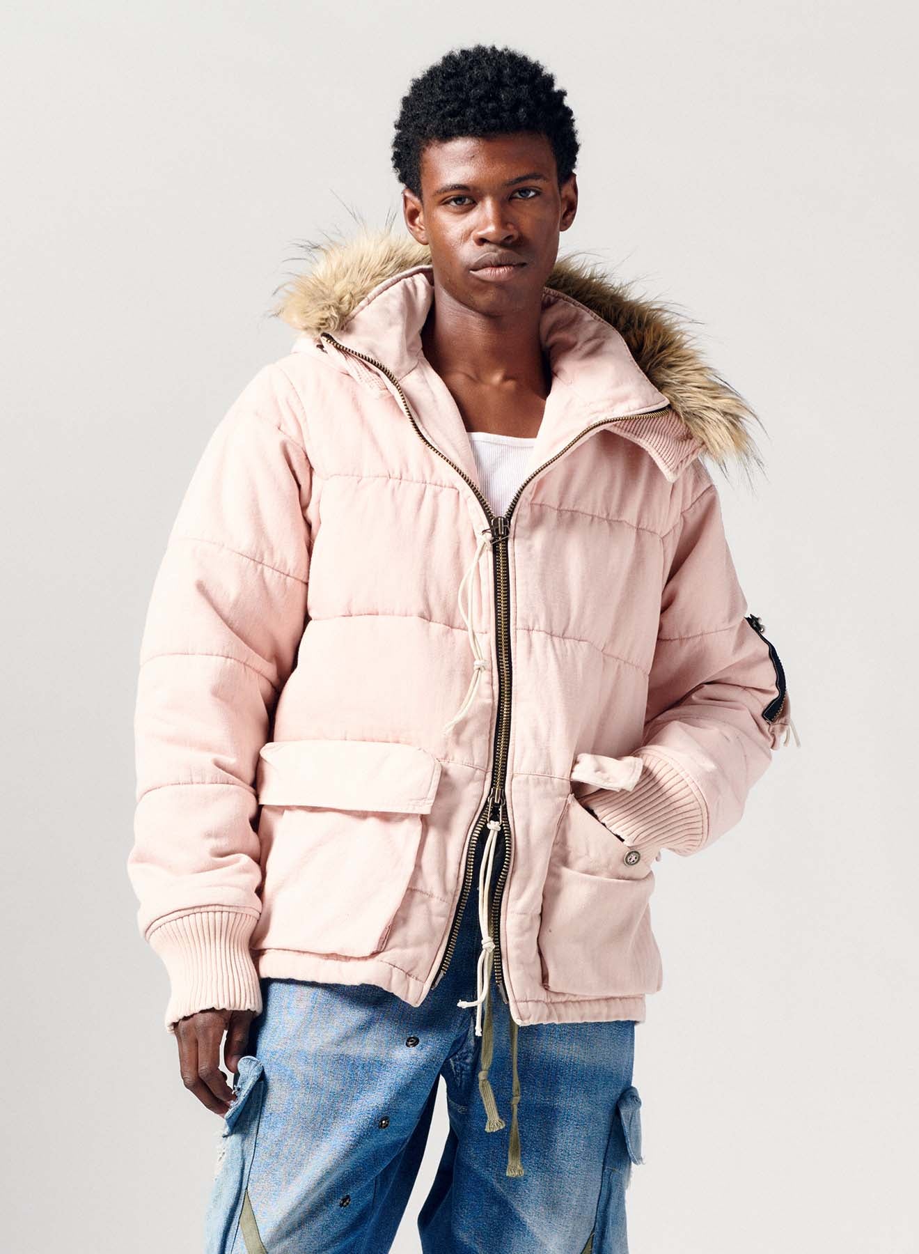 直売直送 GREG LAUREN ROYAL RETRO PUFFY JACKET 再構築 ブルゾン ...